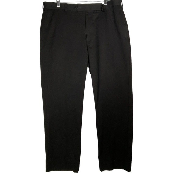 Brooks Brothers Madison 1818 Dress Pants Mens 37/30 Black 100% Wool Classic - Picture 1 of 5